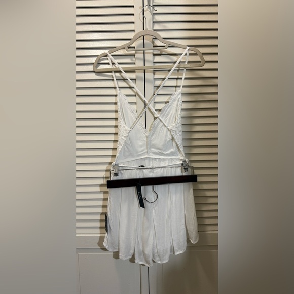 Lulus Star Spangled Ivory Backless Lace Romper - Picture 4 of 7